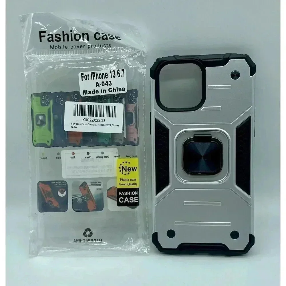 Skycase Compatible for iPhone 13 Pro‎ Max 6.7’’ Dual Layer Case W/Ring Kickstand